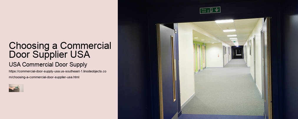 Choosing a Commercial Door Supplier USA